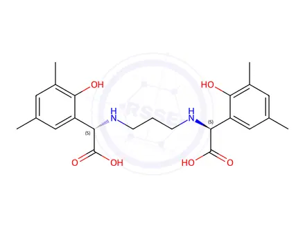 Chemical structure of N,N'-trimethylenebis(2-(2-hydroxy-3,5-dimethylphenyl)glycine)