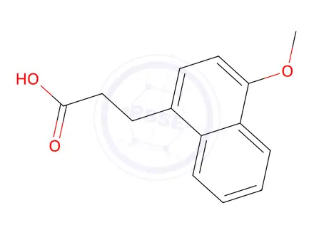 Chemical structure of 4-Methoxy-1-naphthalenepropanoic Acid