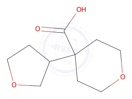 Chemical structure of 4-(Tetrahydrofuran-3-yl)tetrahydro-2h-pyran-4-carboxylic acid
