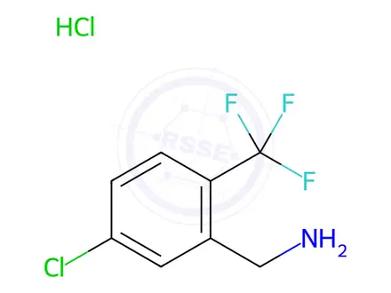 Chemical structure of (5-Chloro-2-(trifluoromethyl)phenyl)methanamine hydrochloride
