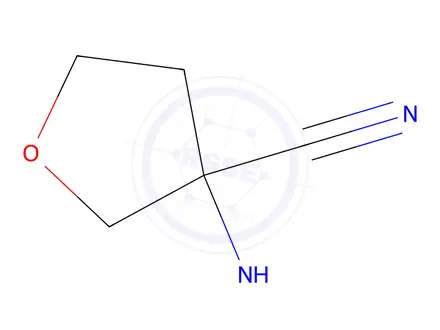 Chemical structure of 3-(methylamino)oxolane-3-carbonitrile