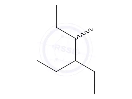 Chemical structure of 3-Methyl-4-ethylhexane