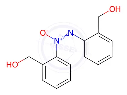 Chemical structure of 1,2-bis(2-(hydroxymethyl)phenyl)diazene 1-oxide