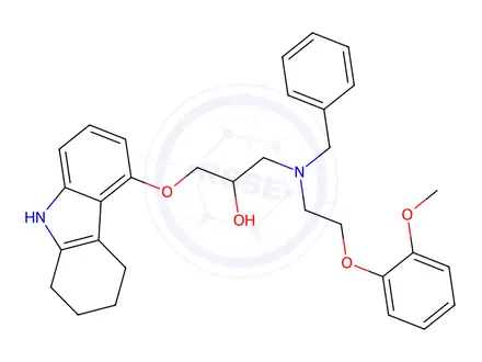 Chemical structure of N-Benzyl 6,7,8,9-Tetrahydro Carvedilol