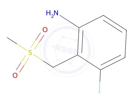 Chemical structure of 3-fluoro-2-(methanesulfonylmethyl)aniline