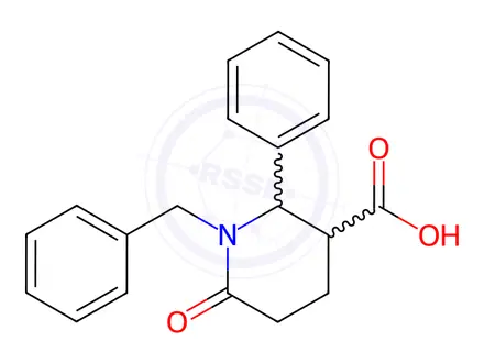 Chemical structure of 1-Benzyl-6-oxo-2-phenylpiperidine-3-carboxylic acid