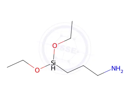 Chemical structure of 3-aminopropyldiethoxysilane