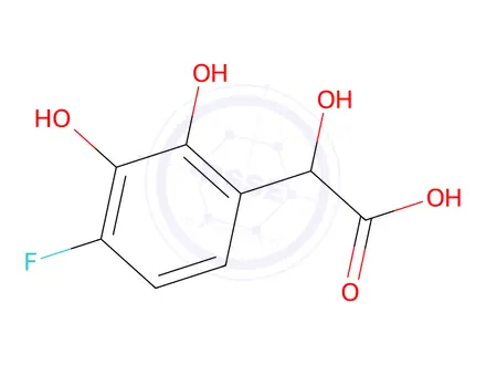Chemical structure of Benzeneacetic acid, 4-fluoro-alpha,2,3-trihydroxy-(9CI)
