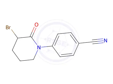 Chemical structure of 4-(3-bromo-2-oxopiperidin-1-yl)benzonitrile