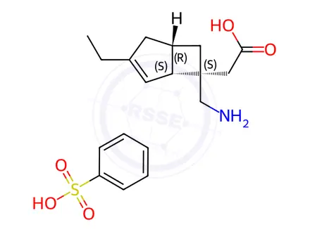 Chemical structure of Mirogabalin Besylate