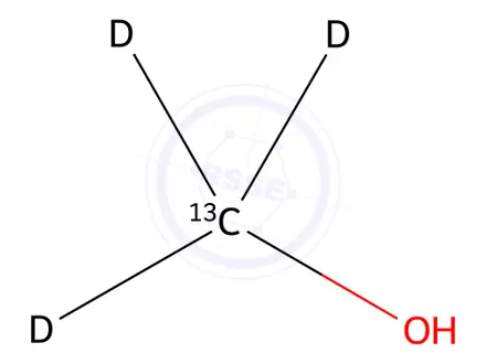 Chemical structure of Methanol-13C,d3