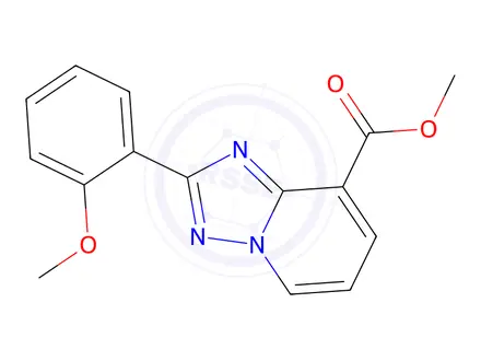 Chemical structure of Methyl 2-(2-methoxyphenyl)-[1,2,4]triazolo[1,5-a]pyridine-8-carboxylate