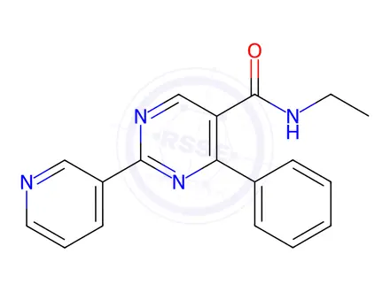 Chemical structure of N-ethyl-4-phenyl-2-(pyridin-3-yl)pyrimidine-5-carboxamide