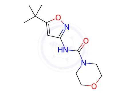 Chemical structure of N-(5-(tert-Butyl)isoxazol-3-yl)morpholine-4-carboxamide