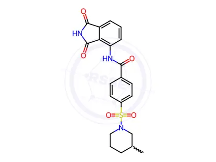 Chemical structure of N-(1,3-Dioxoisoindolin-4-yl)-4-((3-methylpiperidin-1-yl)sulfonyl)benzamide
