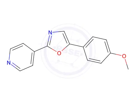 Chemical structure of 5-(4-Methoxyphenyl)-2-(pyridin-4-yl)oxazole