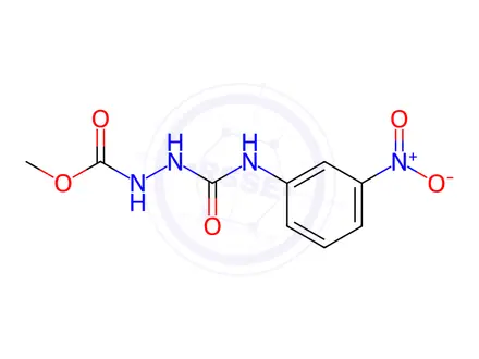 Chemical structure of N-{[(3-nitrophenyl)carbamoyl]amino}methoxyformamide
