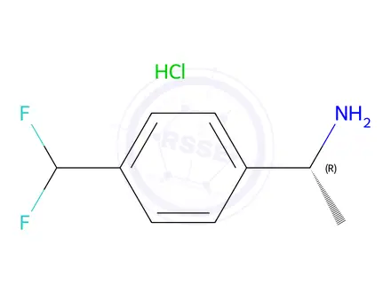 Chemical structure of (R)-1-(4-(Difluoromethyl)phenyl)ethan-1-amine hydrochloride