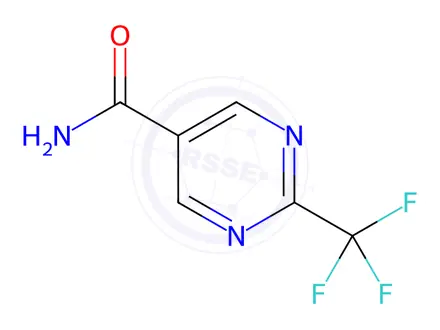 Chemical structure of 2-(trifluoromethyl)pyrimidine-5-carboxamide