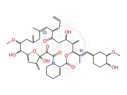Chemical structure of Desmethyl Tacrolimus