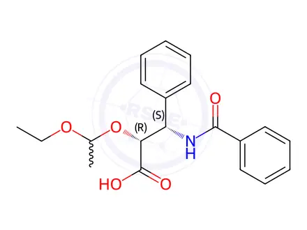 Chemical structure of Ethyl-(2R,3S)-N-benzoyl-3-Phenylisoserine ester
