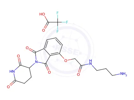Chemical structure of Thalidomide-O-amido-C3-NH2 (TFA)
