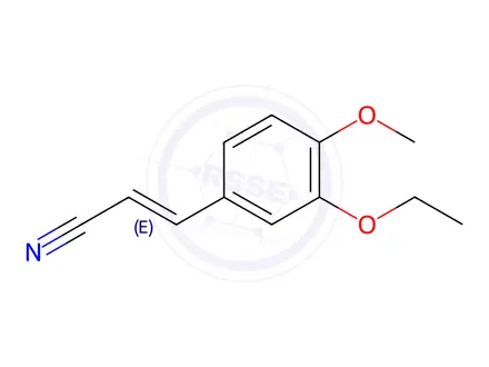 Chemical structure of (2E)-3-(3-Ethoxy-4-methoxyphenyl)-2-propenenitrile