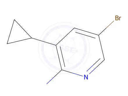 Chemical structure of 5-bromo-3-cyclopropylpyridin-2-amine