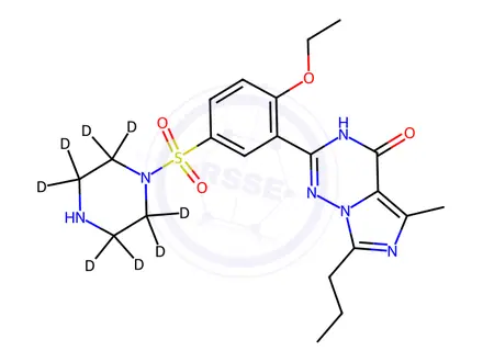 Chemical structure of N-Desethyl Vardenafil-d8