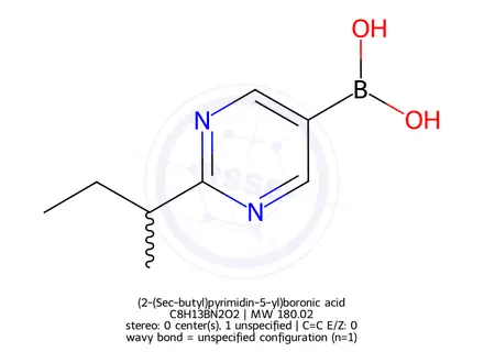 Chemical structure of (2-(Sec-butyl)pyrimidin-5-yl)boronic acid