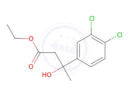 Chemical structure of Ethyl 3-(3,4-dichlorophenyl)-3-hydroxybutanoate