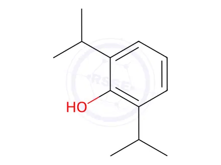 Chemical structure of Propofol