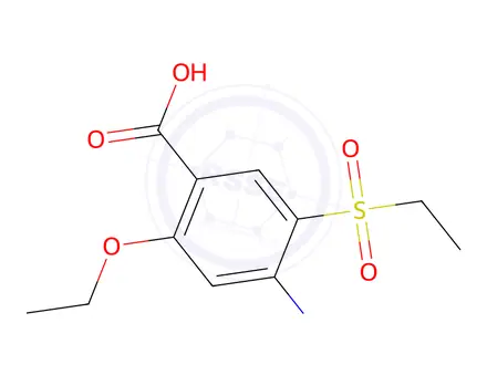 Chemical structure of 4- amino -5- ethylsulfonyl -2- ethoxybenzoic acid