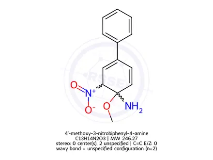Chemical structure of 4'-methoxy-3-nitrobiphenyl-4-amine