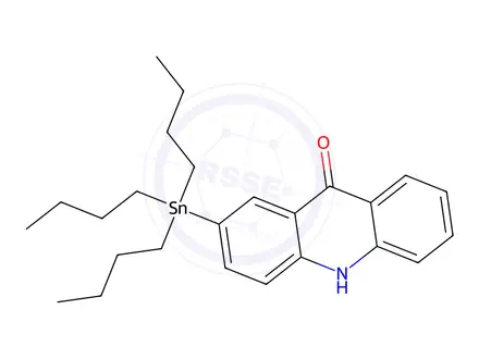 Chemical structure of 2-(Tributylstannyl)acridin-9(10H)-one