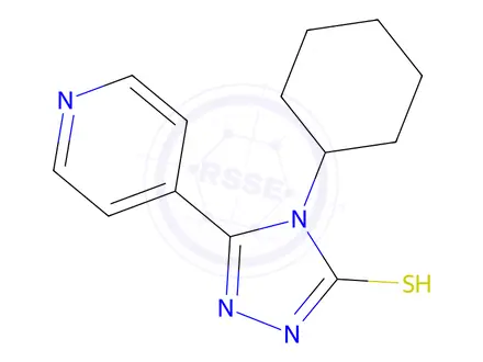 Chemical structure of 4-CYCLOHEXYL-5-PYRIDIN-4-YL-4H-[1,2,4]TRIAZOLE-3-THIOL