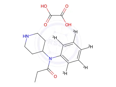 Chemical structure of Norfentanyl-D5 oxalate