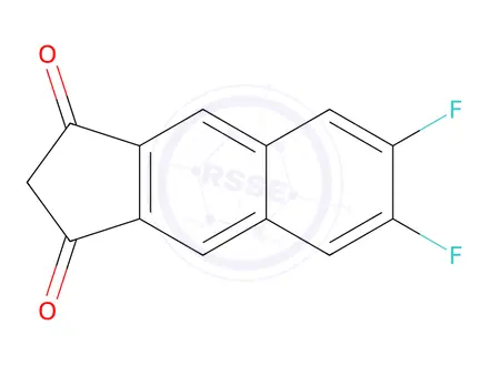 Chemical structure of 1H-Benz[f]indene-1,3(2H)-dione, 6,7-difluoro-
