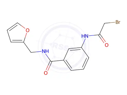 Chemical structure of 3-[(2-Bromoacetyl)amino]-N-(2-furylmethyl)-benzamide