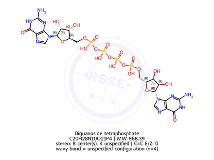 Chemical structure of Diguanoside tetraphosphate