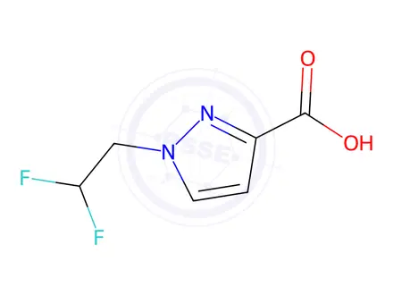 Chemical structure of 1-(2,2-difluoroethyl)-1H-pyrazole-3-carboxylic acid