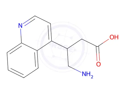 Chemical structure of 4-Amino-3-(quinolin-4-yl)butanoic acid