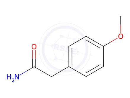 Chemical structure of 2-(4-Methoxyphenyl) Acetamide