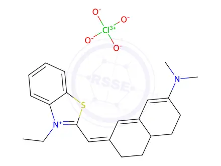 Chemical structure of 2-([7-(DIMETHYLAMINO)-4,4A,5,6-TETRAHYDRO-2(3H)-NAPHTHALENYLIDENE]METHYL)-3-ETHYL-1,3-BENZOTHIAZOL-3-IUM PERCHLORATE