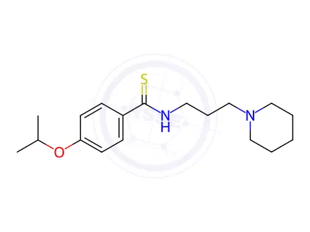 Chemical structure of p-Isopropoxy-N-(3-piperidinopropyl)thiobenzamide
