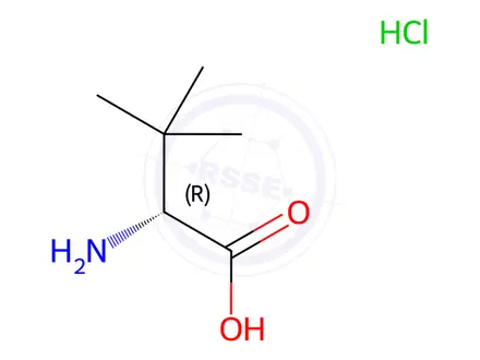 Chemical structure of D-tert-leucine hydrochloride