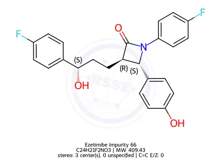 Chemical structure of Ezetimibe