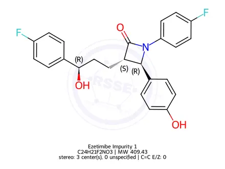 Chemical structure of Ezetimibe (RSR)-Isomer