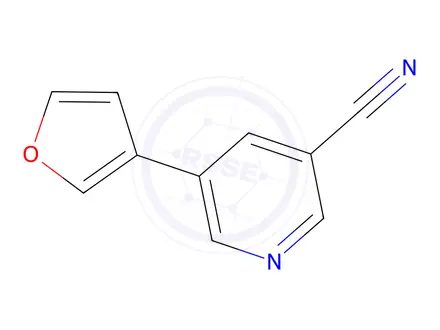Chemical structure of 5-(Furan-3-yl)nicotinonitrile