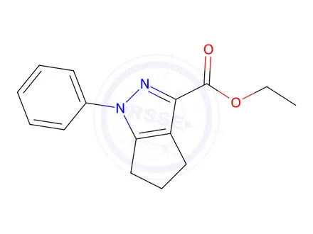 Chemical structure of Ethyl 1-phenyl-1h,4h,5h,6h-cyclopenta[c]pyrazole-3-carboxylate